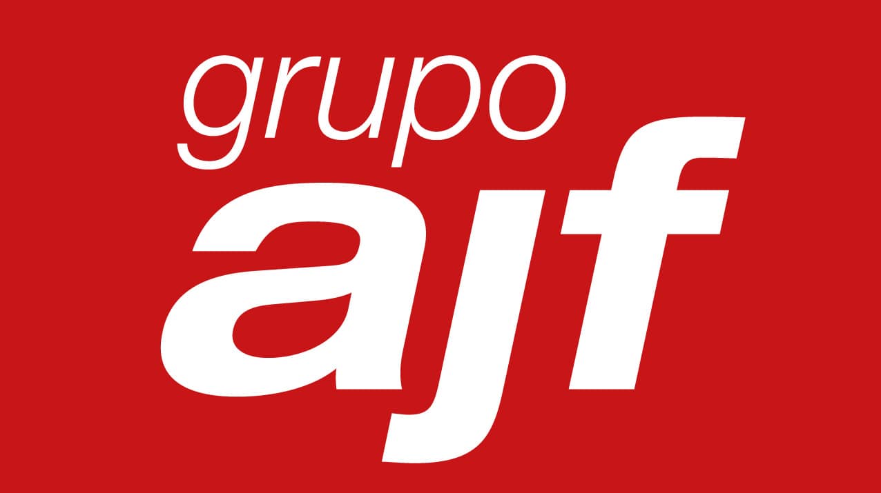 Logo AJF nuevo - Fondo rojo