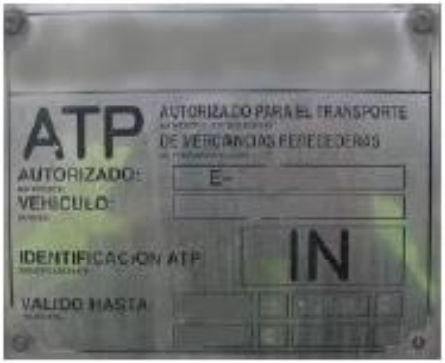 Placa de certificación de conformidad CAP