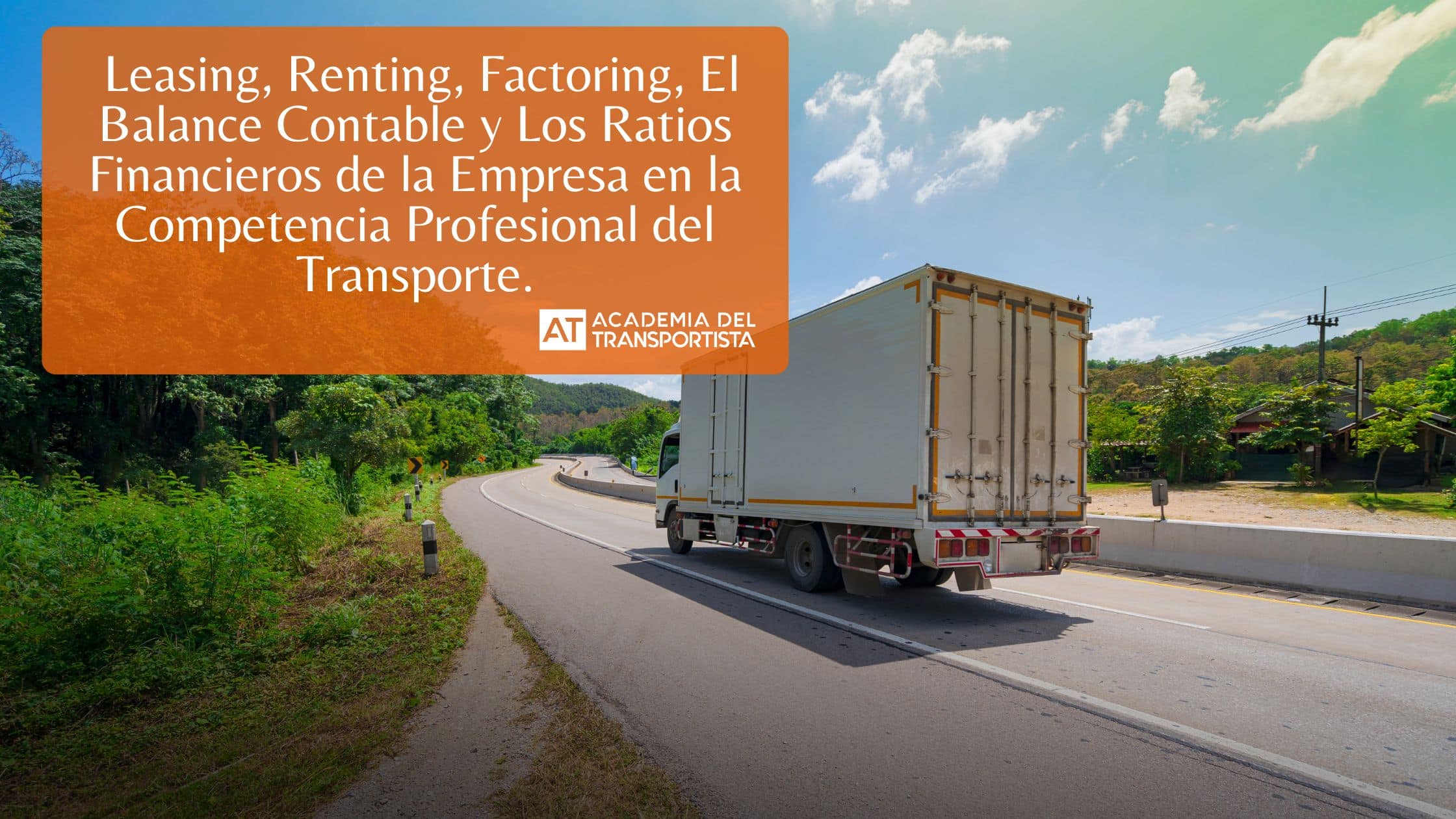 Leasing, Renting, Factoring, El Balance Contable y Los Ratios Financieros de la Empresa en la Competencia Profesional del Transporte.