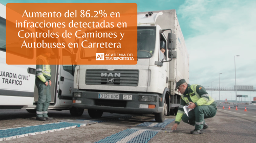 Aumento del 86.2% en infracciones detectadas en Controles de Camiones y Autobuses en Carretera