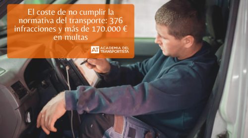 El coste de no cumplir la normativa del transporte 376 infracciones y más de 170.000 € en multas.